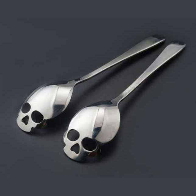 "Skully" Skull Teaspoons (Pair)