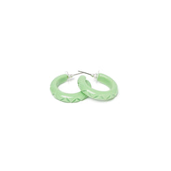 Tea Heavy Carve Hoop Earrings by Splendette-0 width=100 