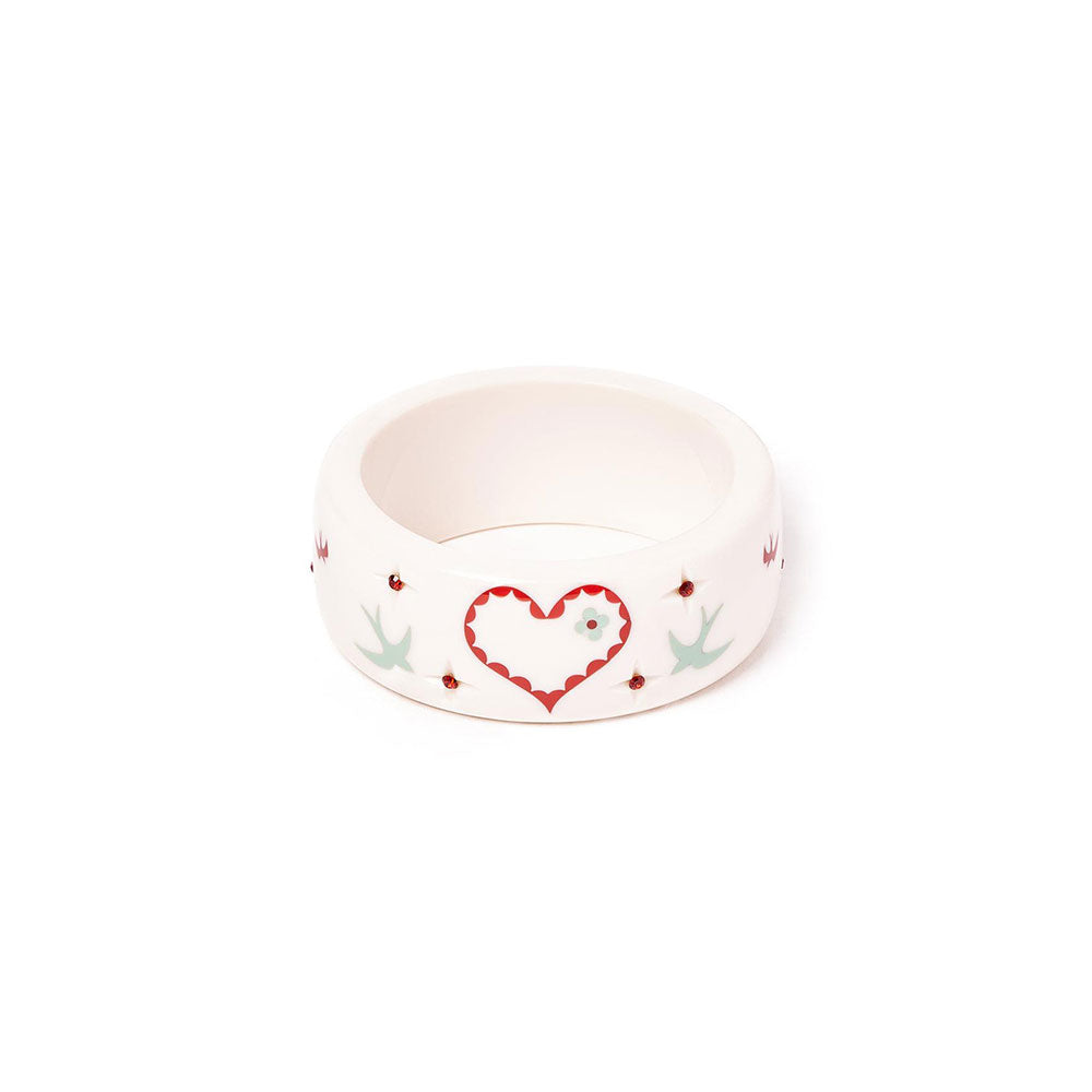 Wide Love Letter Bangle by Splendette-0