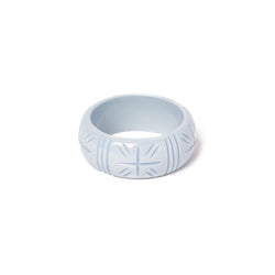 Wide Powder Blue Heavy Carve Bangle by Splendette-0 width=100 
