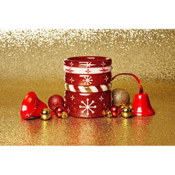 Wide Red Glitter Snowflake Bangle by Splendette-2 width=100 
