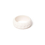 Wide Salty Heavy Carve Bangle by Splendette-0