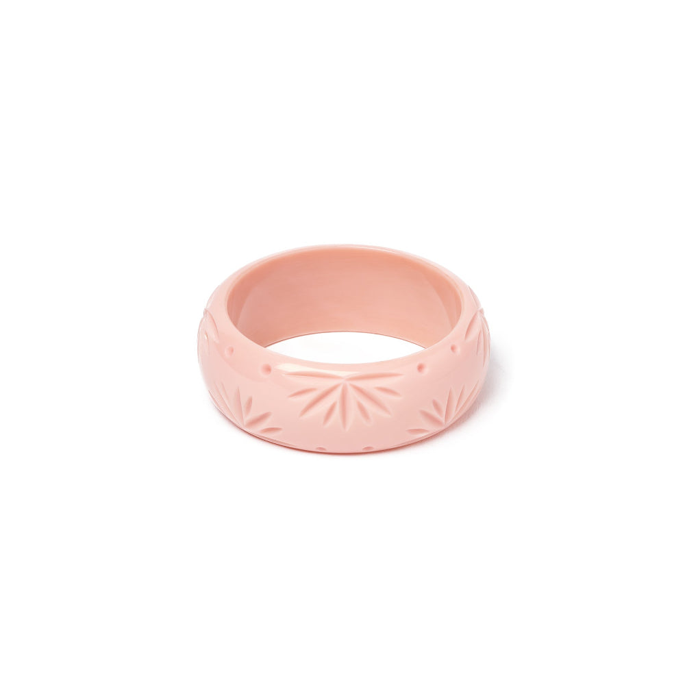 Wide Shell Heavy Carve Bangle by Splendette-0