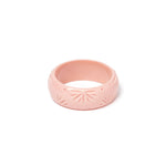 Wide Shell Heavy Carve Bangle by Splendette-0