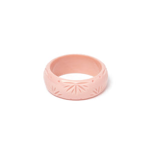 Wide Shell Heavy Carve Bangle by Splendette-0