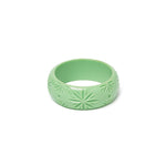 Wide Tea Heavy Carve Bangle by Splendette-0
