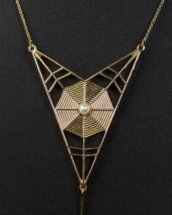 "Ophelia" Spiderweb Necklace & Earrings Set width=100 