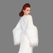 "Harlow" Feathers Robe width=100 
