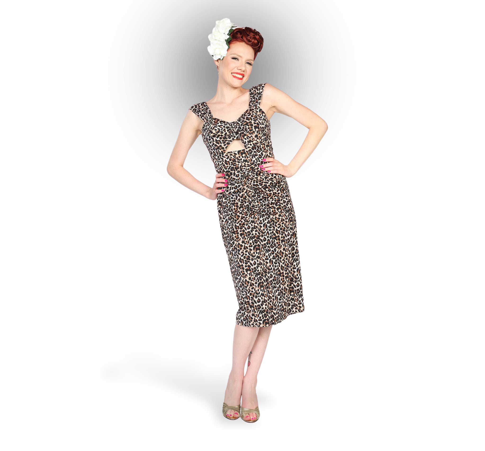 "Bowmont" Leopard Dress