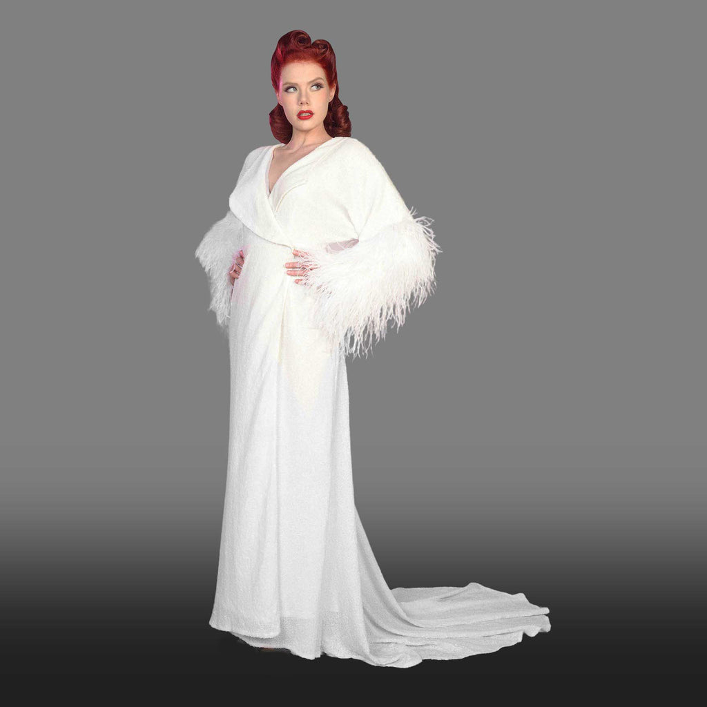 "Harlow" Feathers Robe