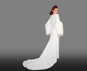 "Harlow" Feathers Robe width=100 