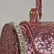 "Starlet" Acrylic Purse - Pink Glitter width=100 