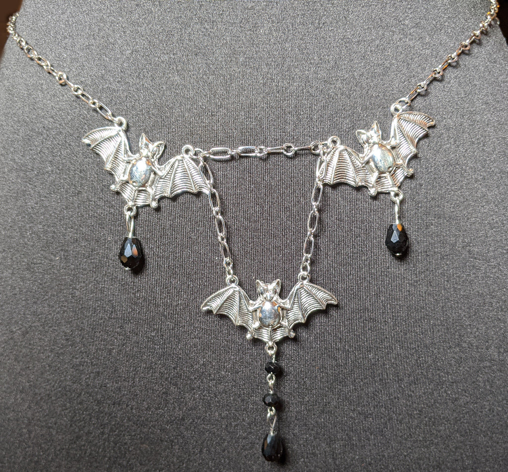 "Deltha" Silvery Bat Chain Belt