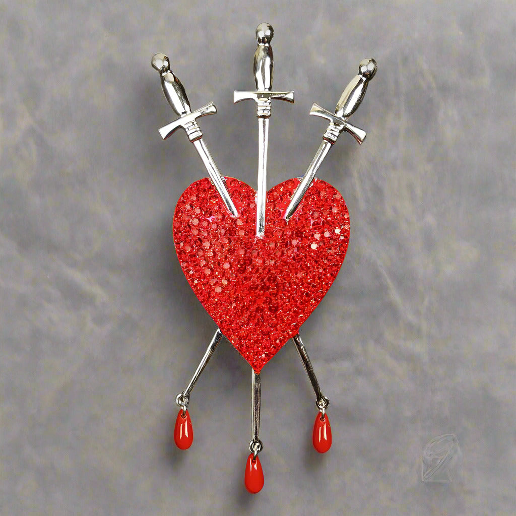 "Arcana" Triple Sword Brooch