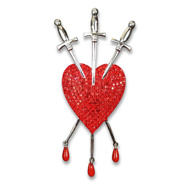 "Arcana" Triple Sword Brooch