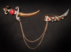 "Electra" 1940s Style Scimitar Brooch