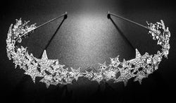 "Leda" Rhinestone Star Headband width=100 