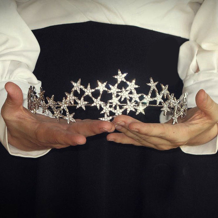 "Stardust" Silvery Crown