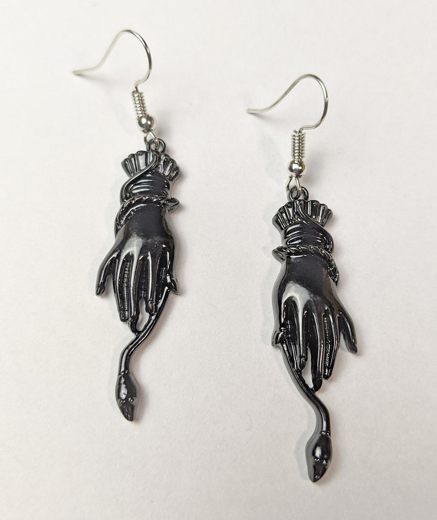 "Cordelia" Victorian Style Snake and Hand Earrings