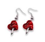 "Edith" Heart and Dagger Earrings