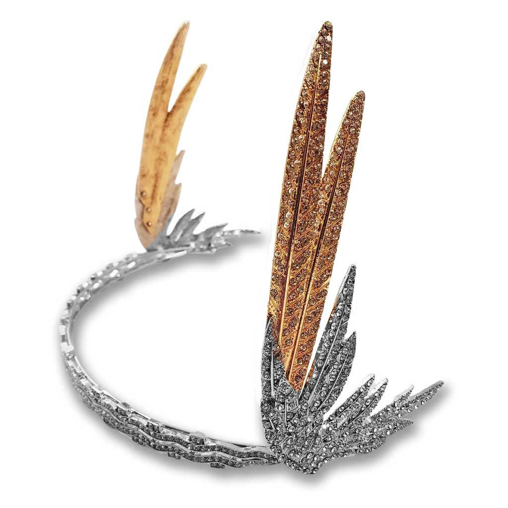 "Freya" Art Deco Winged Bandeau Crown (pre-order)