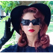 "Sloane" Classic 1940s Style Heart Floppy Hat width=100 