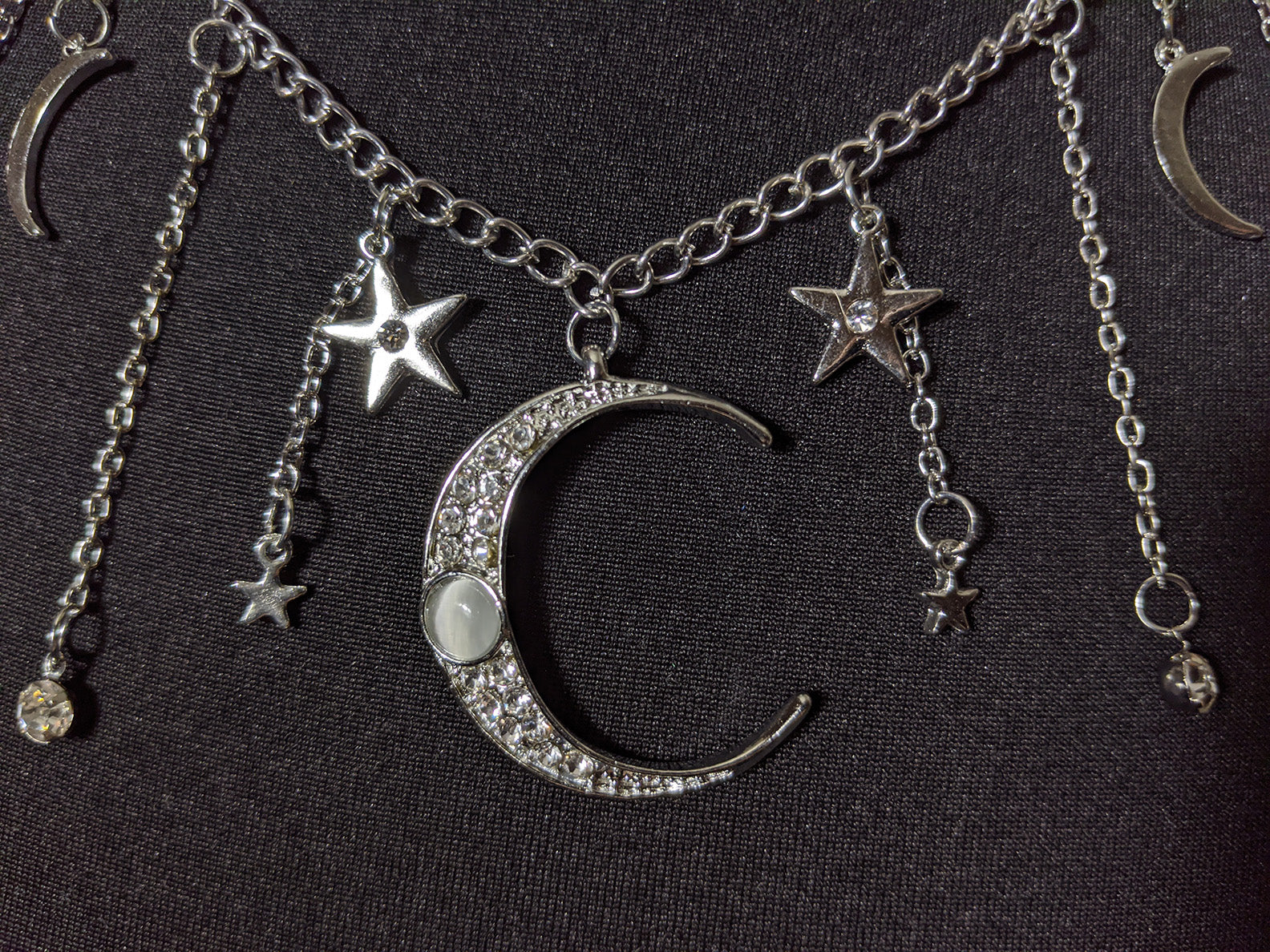 "Isadora" Star and Moon Necklace