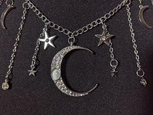 "Isadora" Star and Moon Necklace