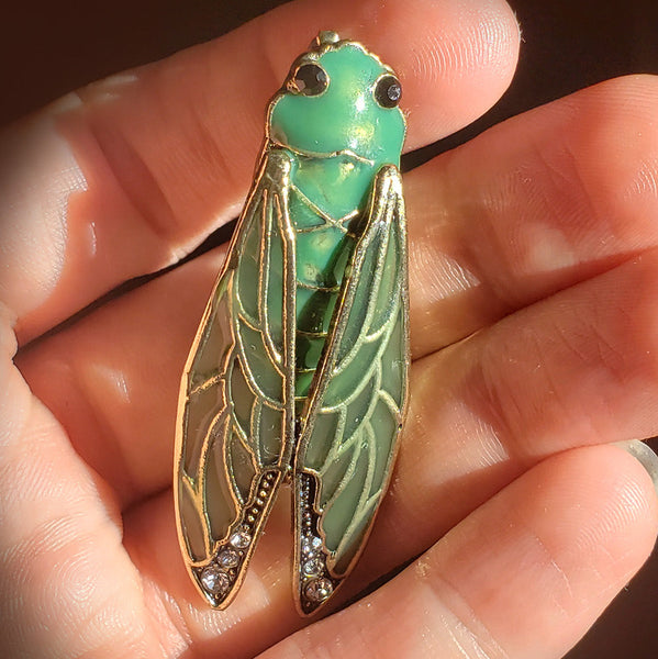"Rene" Cicada Brooch