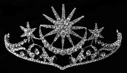 "Calista" Moon and Stars Tiara width=100 