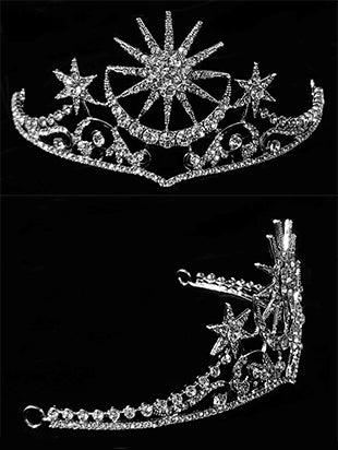 "Calista" Moon and Stars Tiara