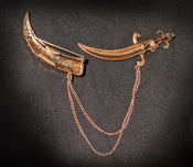 "Electra" 1940s Style Scimitar Brooch width=100 
