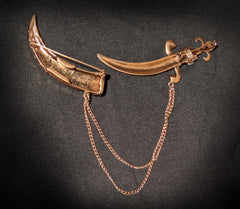"Electra" 1940s Style Scimitar Brooch