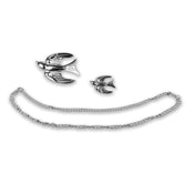 "Etienne" Swallows Brooch width=100 