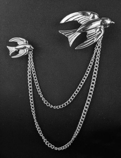 "Etienne" Swallows Brooch
