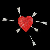 "Ginger" Heart and Arrows Brooch width=100 