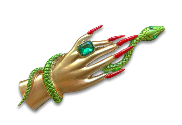 "Norma" Hand and Serpent Brooch