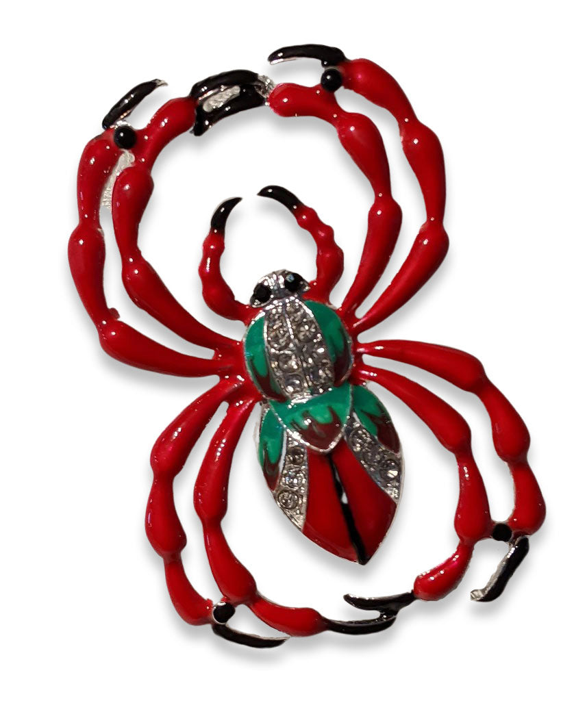 "Odile" 1940's Style Spider Brooch