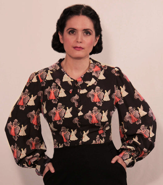 "Ava" Bishop Sleeve Blouse