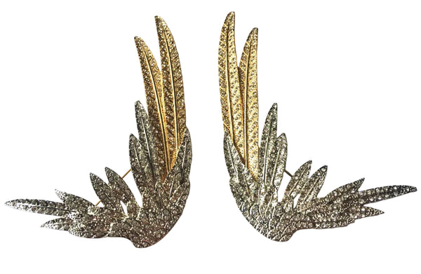 "Freya" Wing Brooch Pair