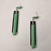 "Jacqueline" Streamline Art Deco Style Earrings width=100 