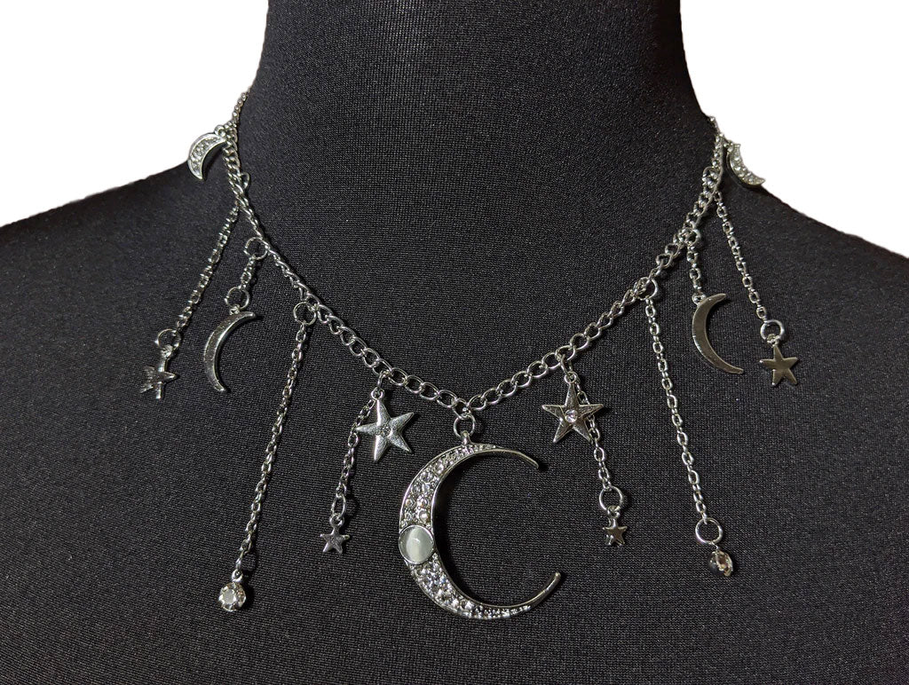 "Isadora" Star and Moon Necklace