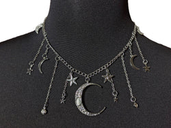 "Isadora" Star and Moon Necklace width=100 