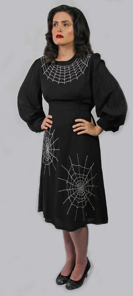 "Columba" 1940s Style Spiderweb Dress