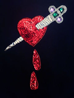 "Jezebel" Heart and Dagger Sweater