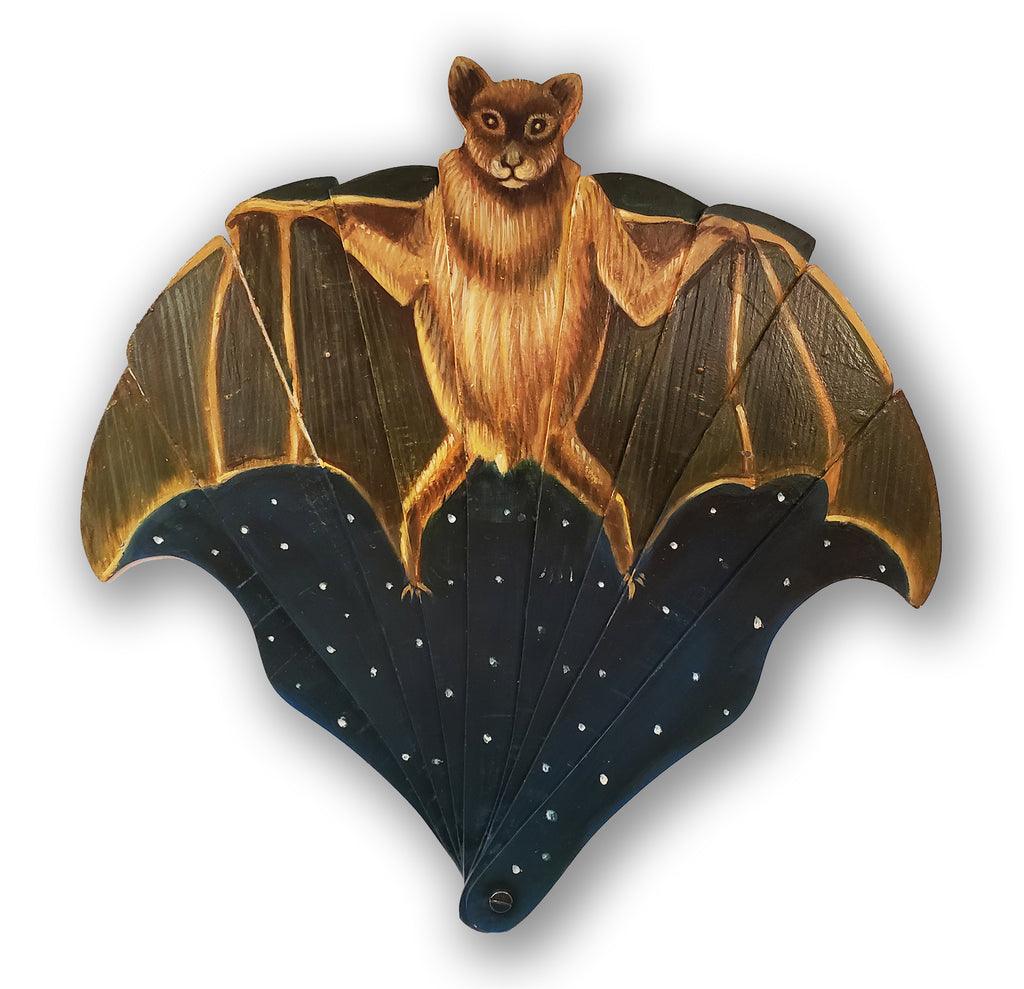 "Titania" Hand Painted Bat Fan